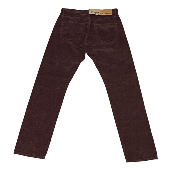 COF Studio M7/29 Men’s Brown Corduroy Jeans Pants‎ Tapered - Picture 2 of 9